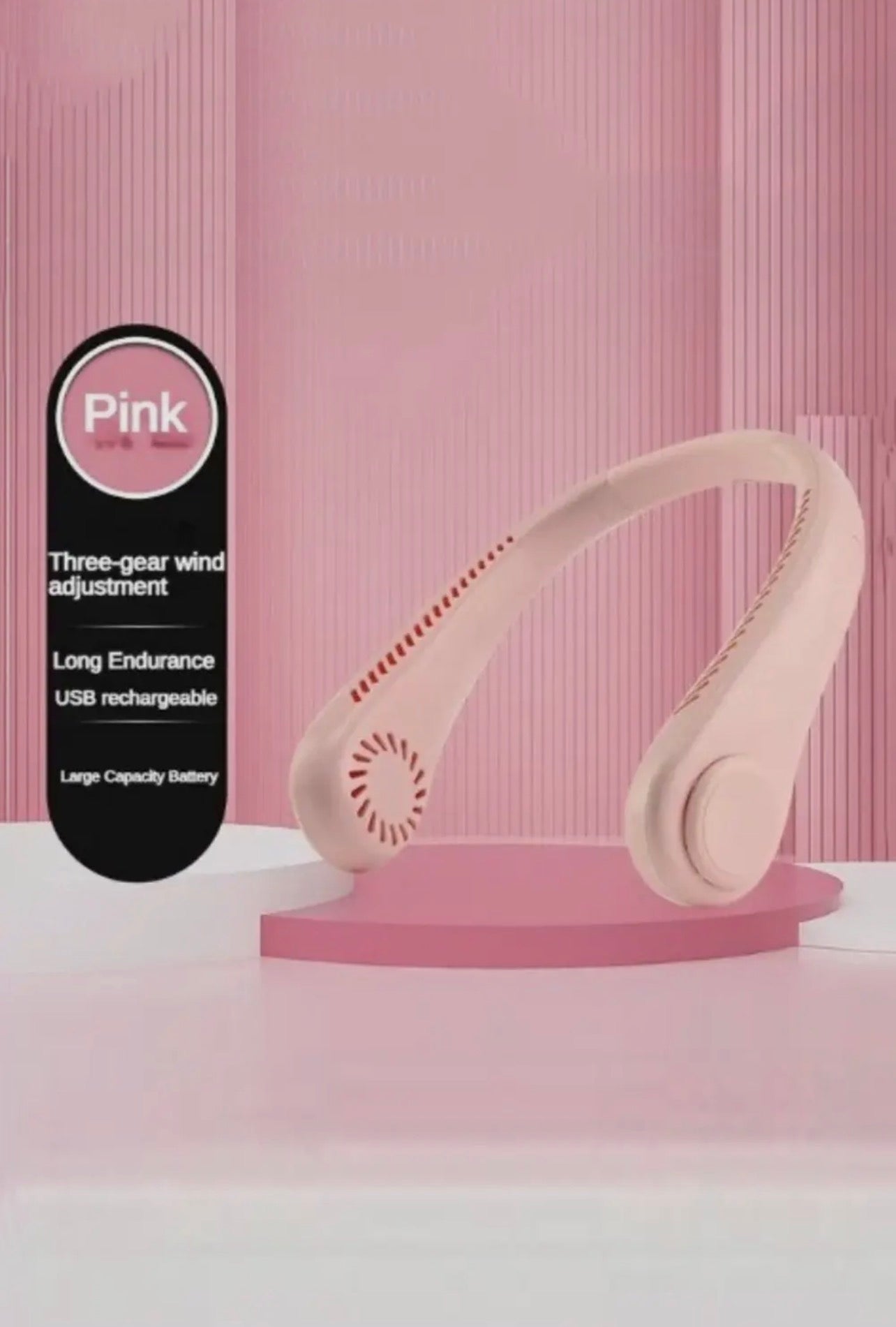 Portable Hands Free Bladeless Neck Fan